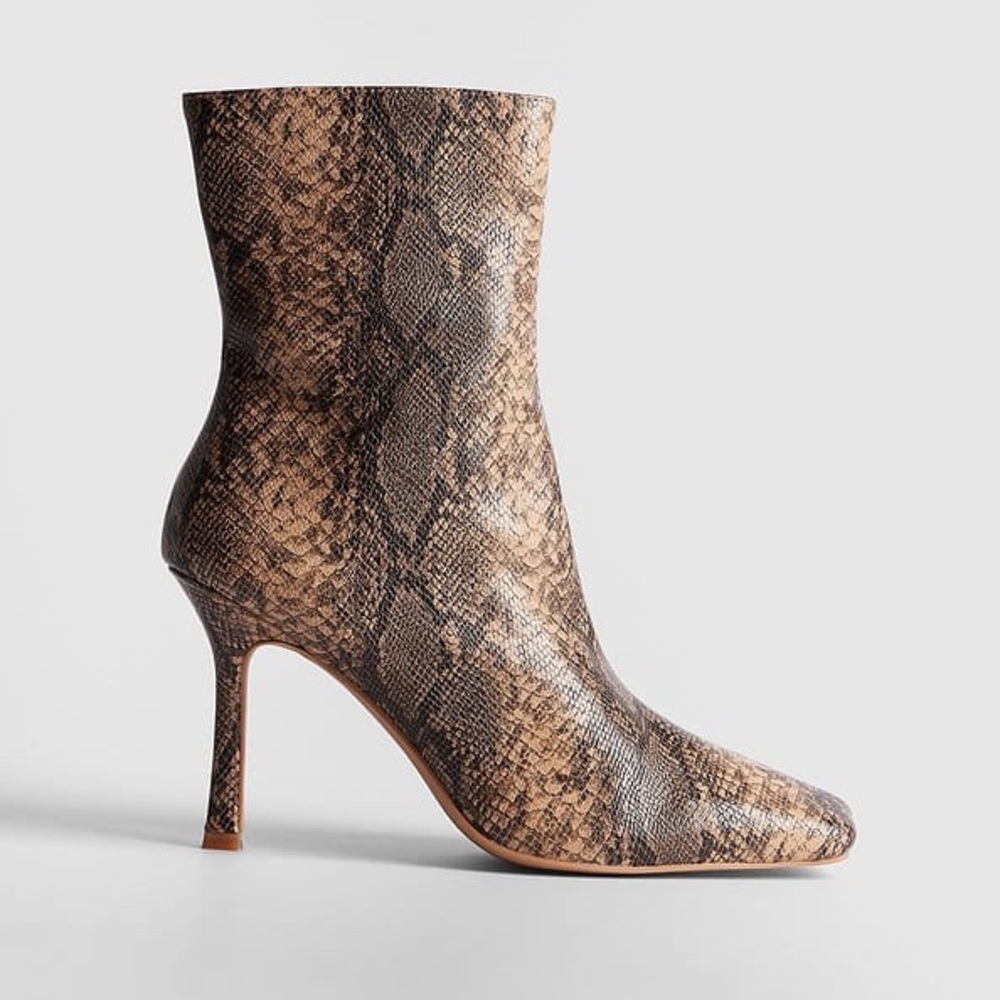 Snakeskin 3.5 inch Heeled Boot NWOT